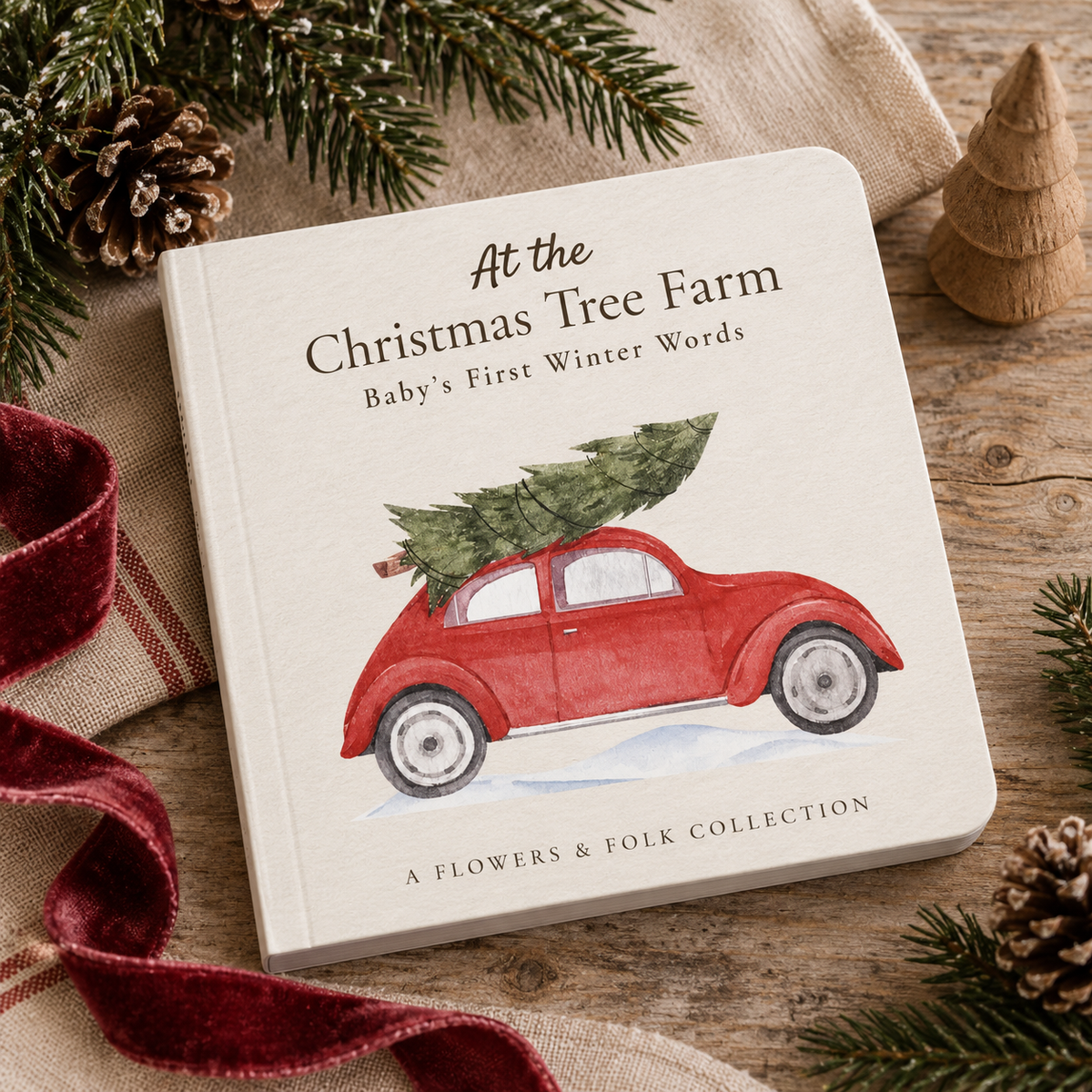 At the Christmas Tree Farm, Baby's First Words, Personalized Keepsake