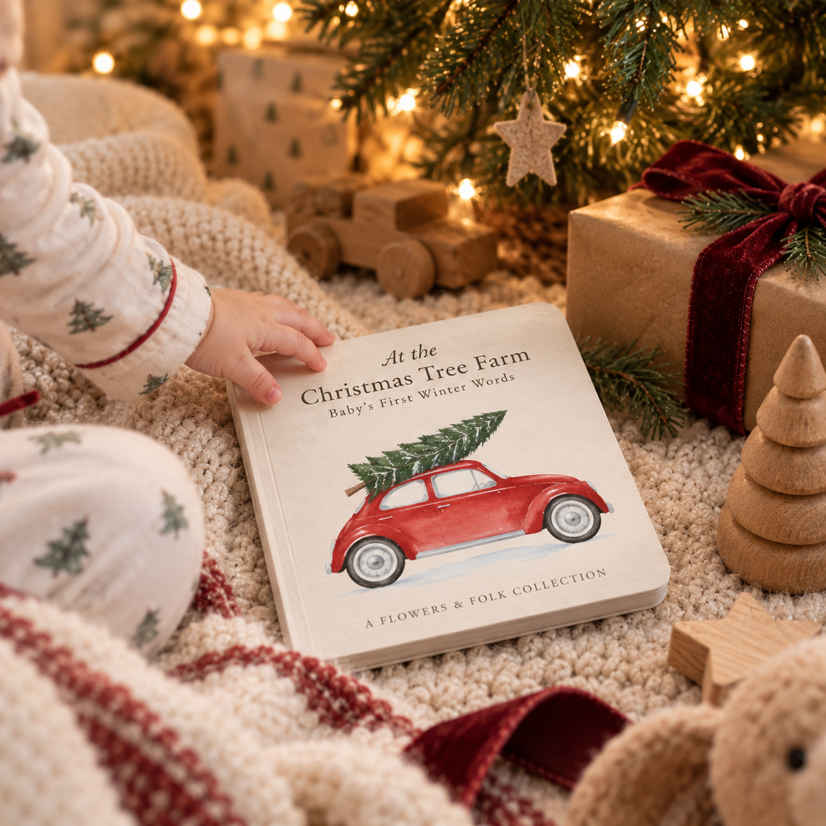 At the Christmas Tree Farm, Baby's First Words, Personalized Keepsake