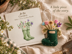 Garden Boot Felt Ornament | Hand-Embroidered Heirloom Ornament