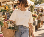 European Market Graphic T-Shirt | Vintage Farmers Market Tee | Flowers & Folk