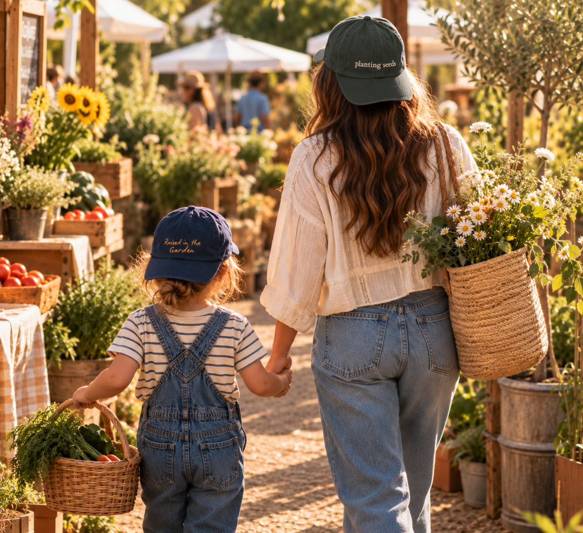 Raised in the Garden Kids Hat | Embroidered Garden Cap