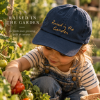Raised in the Garden Kids Hat | Embroidered Garden Cap