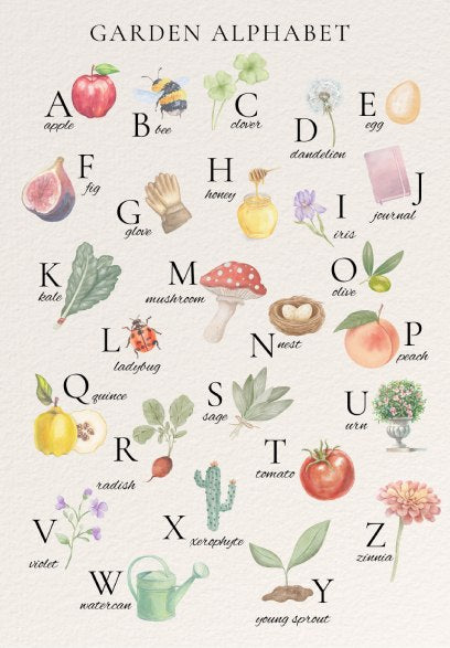 Garden Alphabet Print
